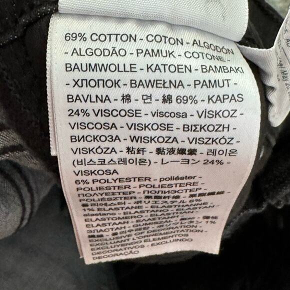 Levi's 721 High Rise Skinny Jeans Side Pinstripes Black Silver Size 27 x 30 - Picture 15 of 16